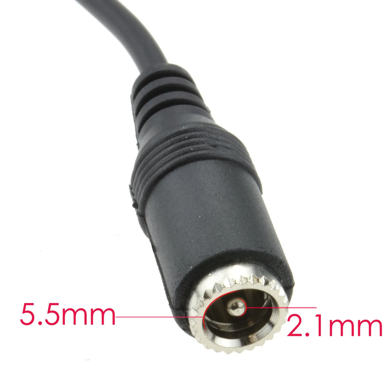 Kenable DC Stromkabel Buchse 2,1x5,5mm 5 m 75W schwarz