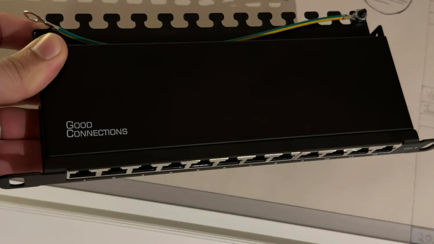 Good Connections 10 Zoll Patchpanel Cat.6 12-Port schwarz