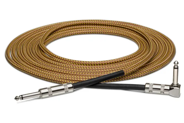 Hosa GTR-518R Tweed Gitarrenkabel 5,5 m Winkel