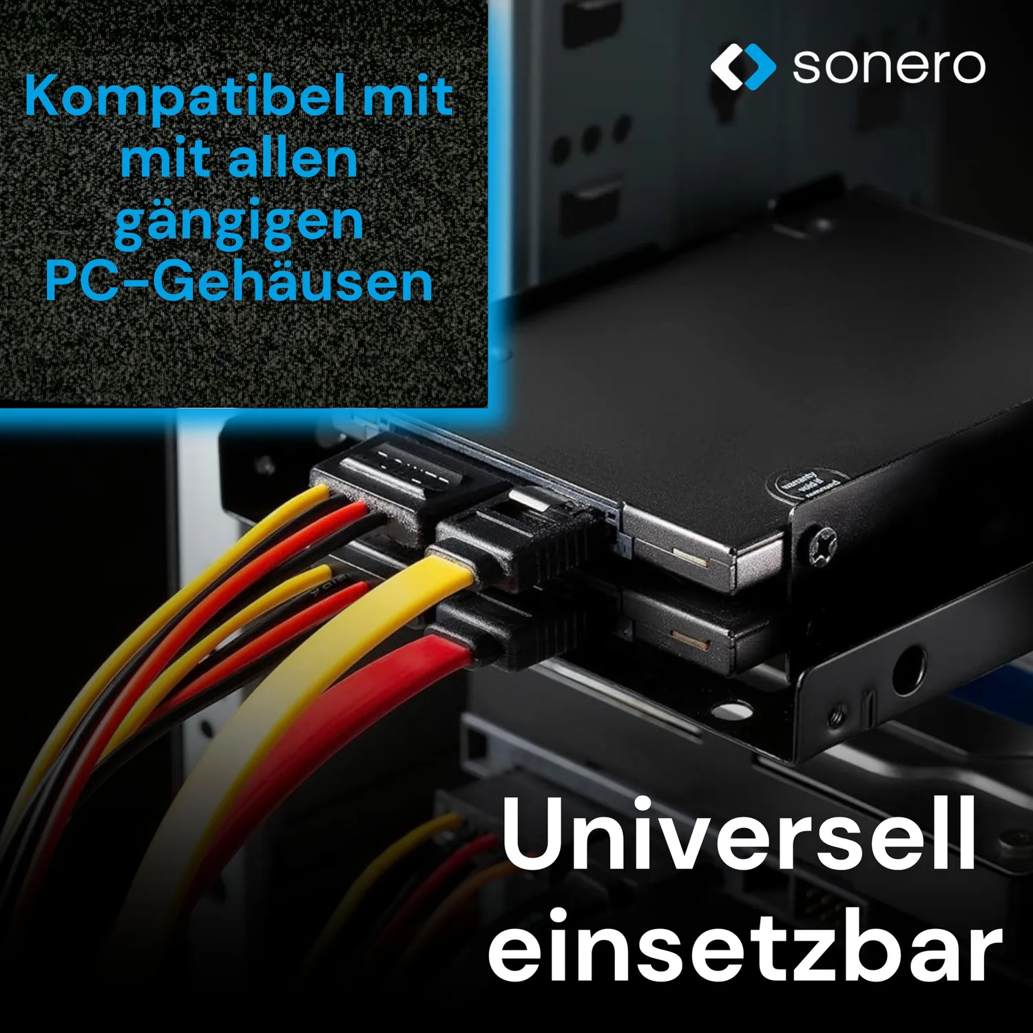 Sonero X-SATA-SET01 SSD Einbaurahmen 2,5 auf 3,5 Zoll