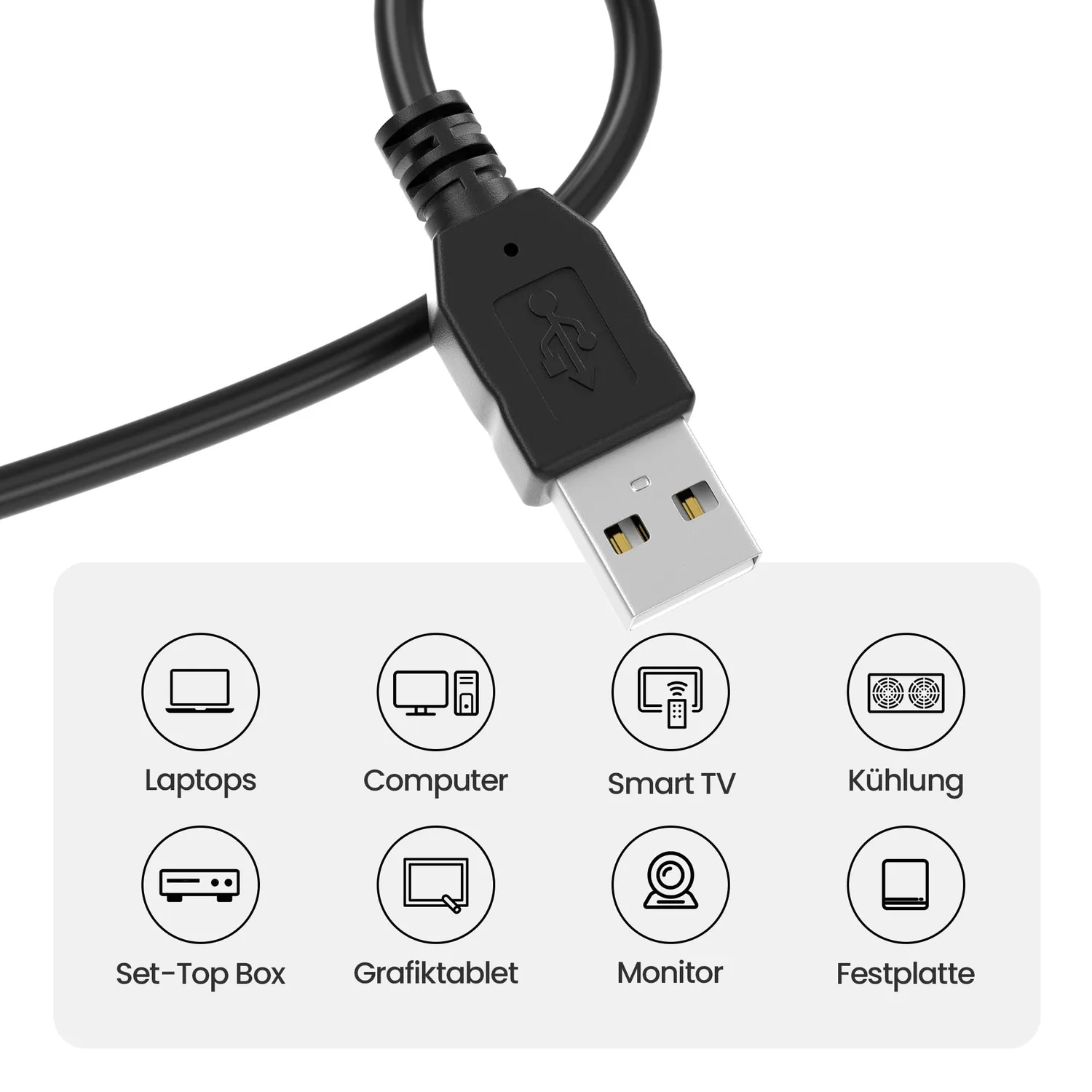JAMEGA USB 2.0 Kabel 3m A-Stecker Highspeed