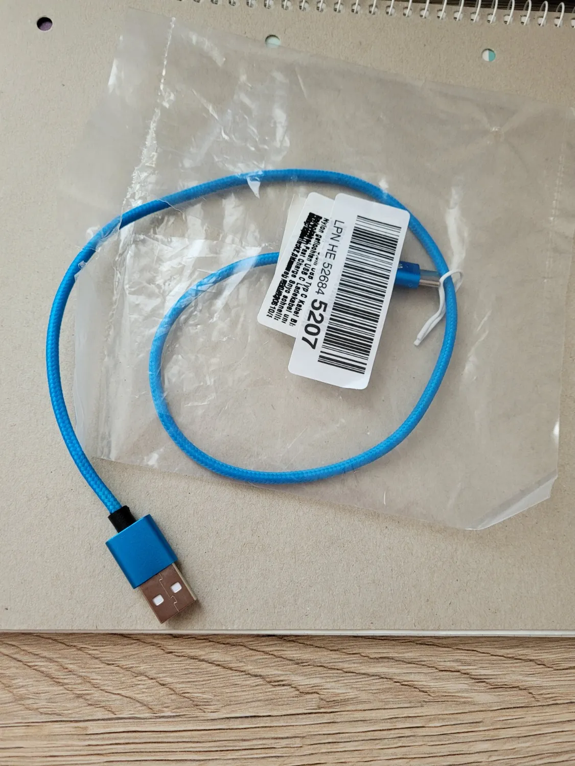 JAMEGA USB-C Ladekabel 0,5m Gold Nylon 3A Fast Charge