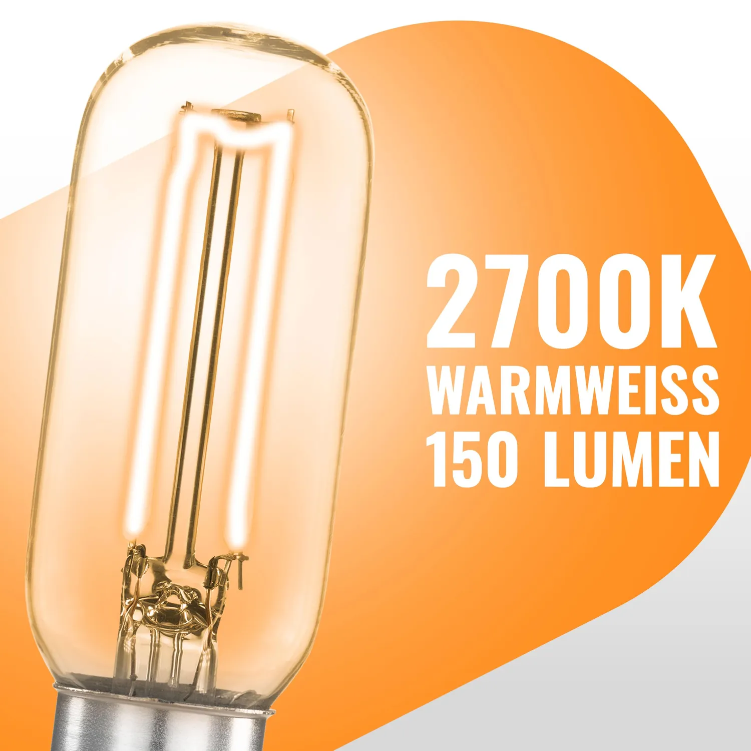Poppstar Dunstabzugshauben-Lampe E14 LED 2er 2700K warmweiß