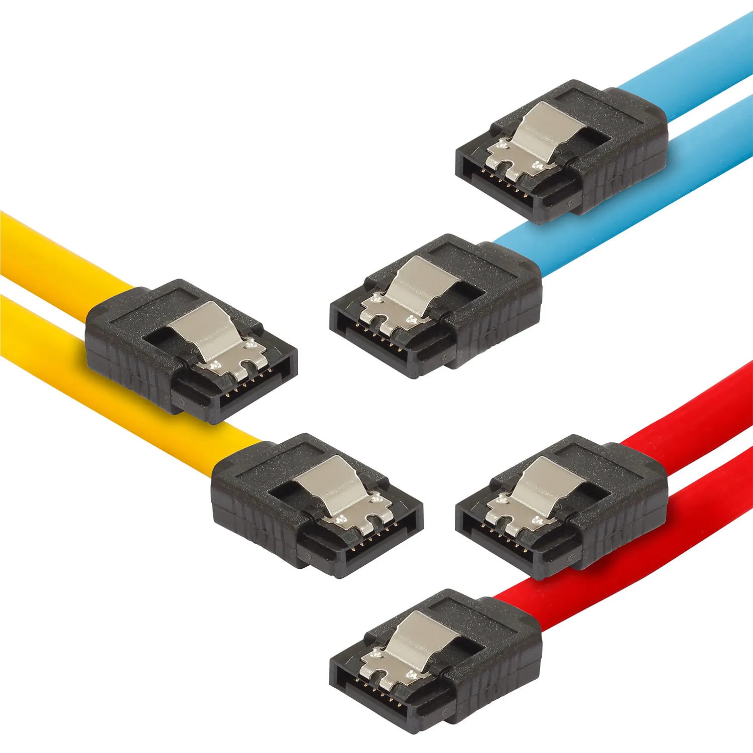 Poppstar SATA Kabel SSD HDD 0,5m rot gerade 6Gbit/s