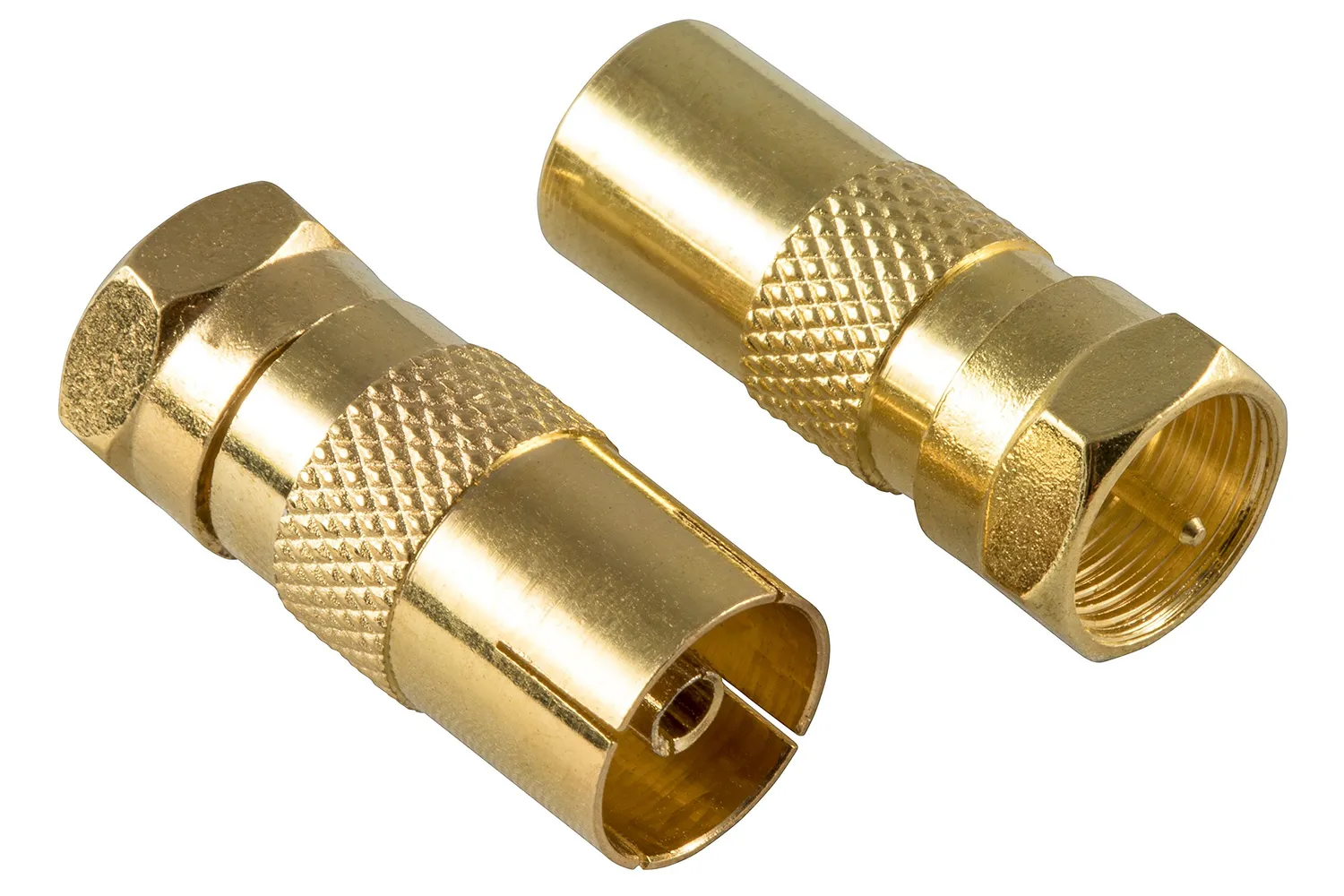 Poppstar SAT Adapter Koax Antenne 8 Stück vergoldet