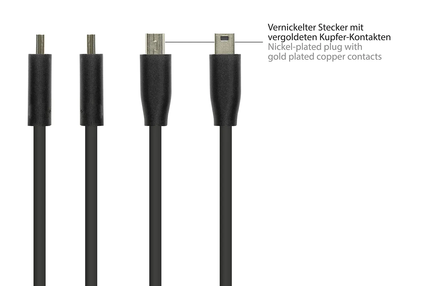 Good Connections USB-C auf Mini-B Kabel 5 m schwarz