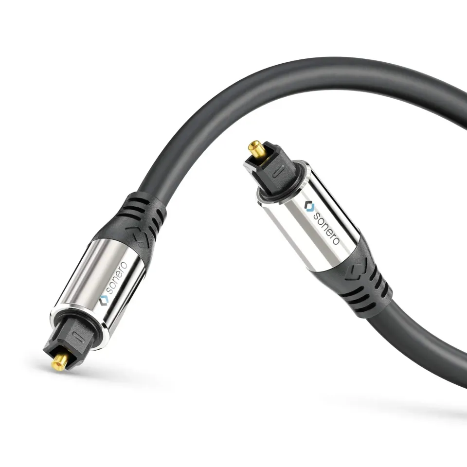 Sonero Premium S-OC100-020 Toslink Kabel 2 m schwarz vergoldet