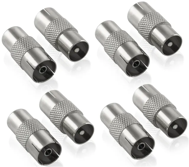 Poppstar SAT-Adapter IEC Set 8 Stück versilbert
