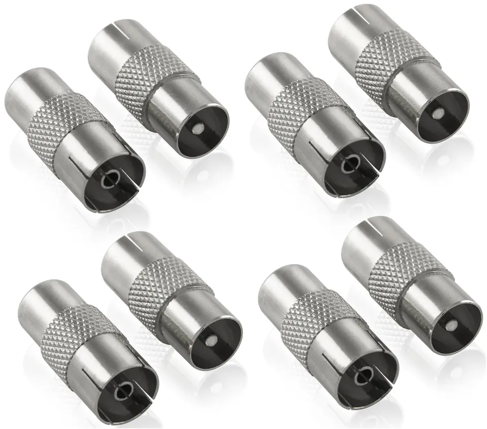 Poppstar SAT-Adapter IEC Set 8 Stück versilbert