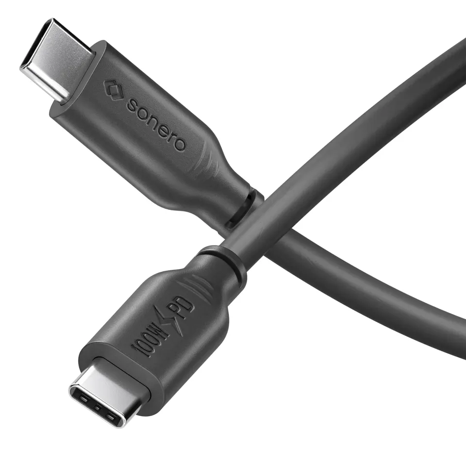 Sonero SPC-U210-030 USB-C Ladekabel 3,0m schwarz 100W PD