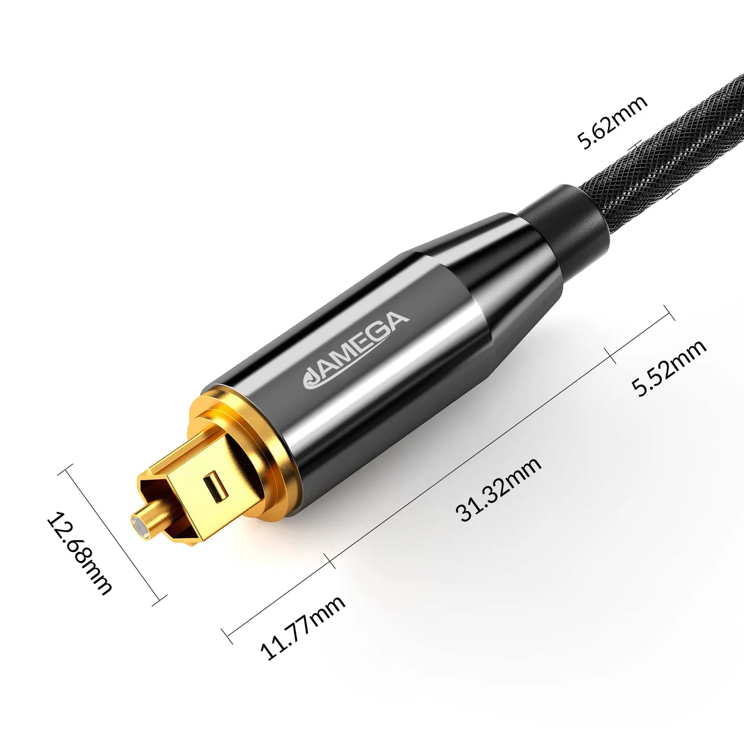 JAMEGA Toslink Optisches Kabel 3 m Nylon Soundbar