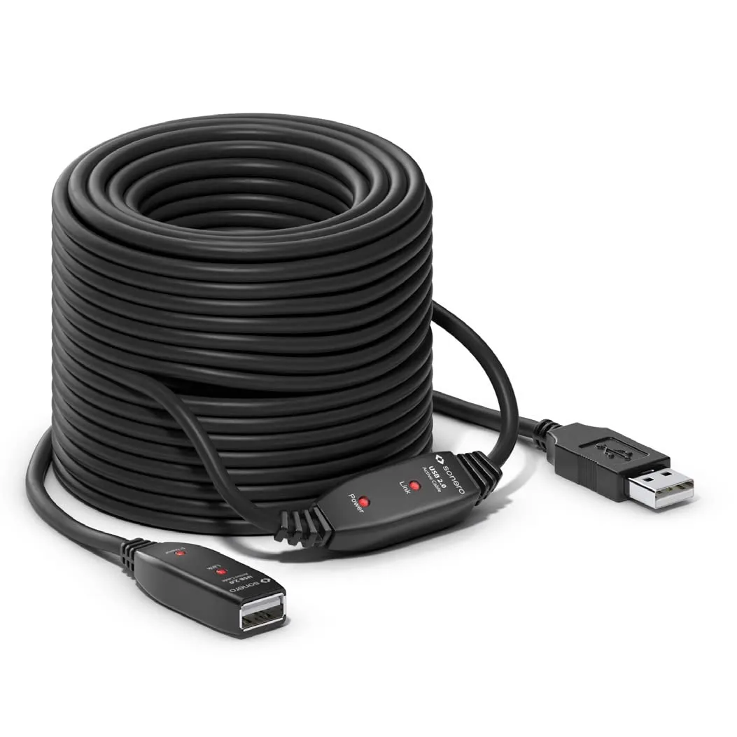Sonero S-XU2100-200 USB-Verlängerung 20m aktiv schwarz
