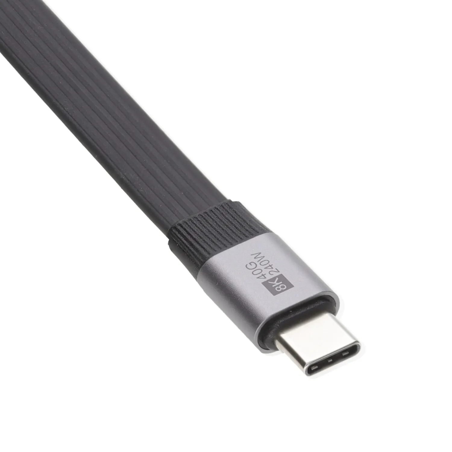 Kenable USB4 Kabel 80Gbps 240W 1m schwarz flach USB-C