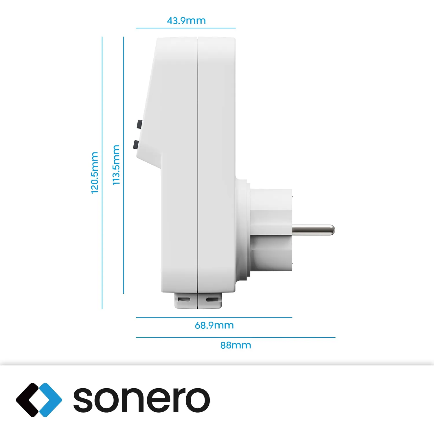 Sonero Thermostat-Steckdose weiß 3600 W 0-40°C