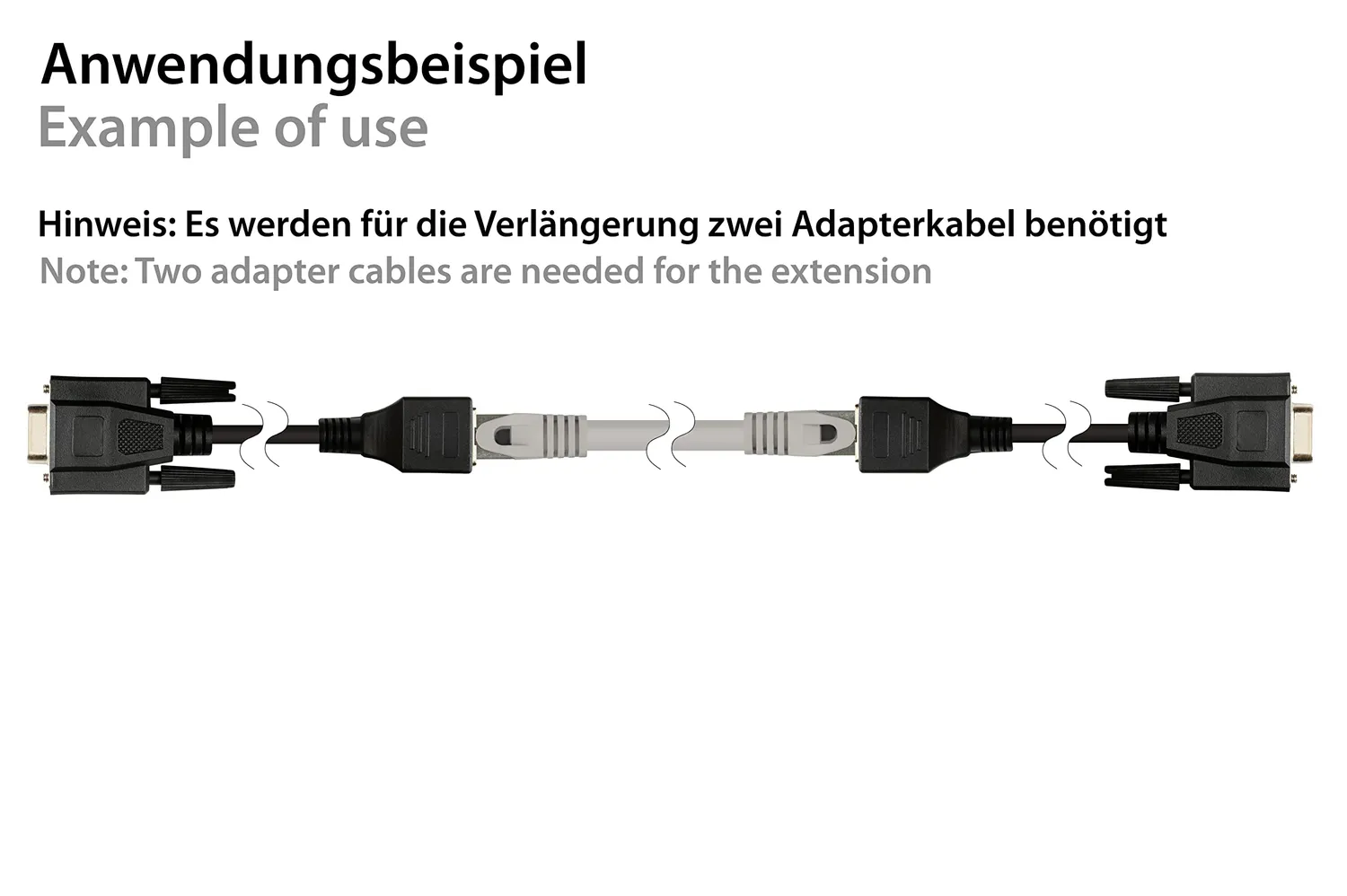 Good Connections RJ45-D-SUB9 Adapterkabel 10cm schwarz 1:1
