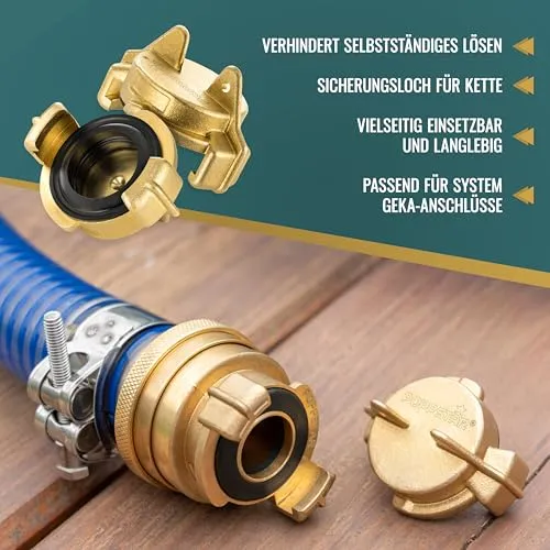Poppstar Blindkupplung universal Messing Klauenkupplung