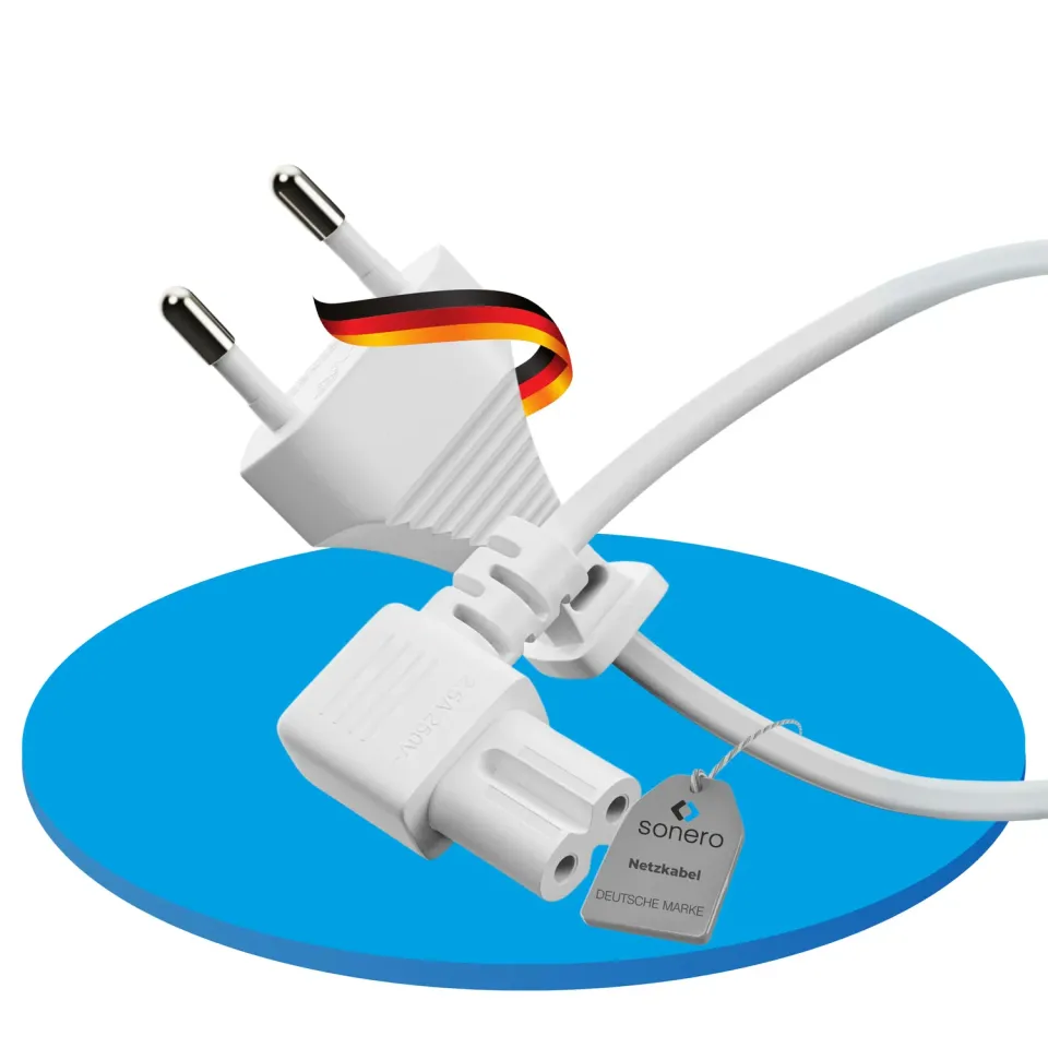 Sonero X-ESG-C7W-030W Netzkabel 2-polig 3m Weiß