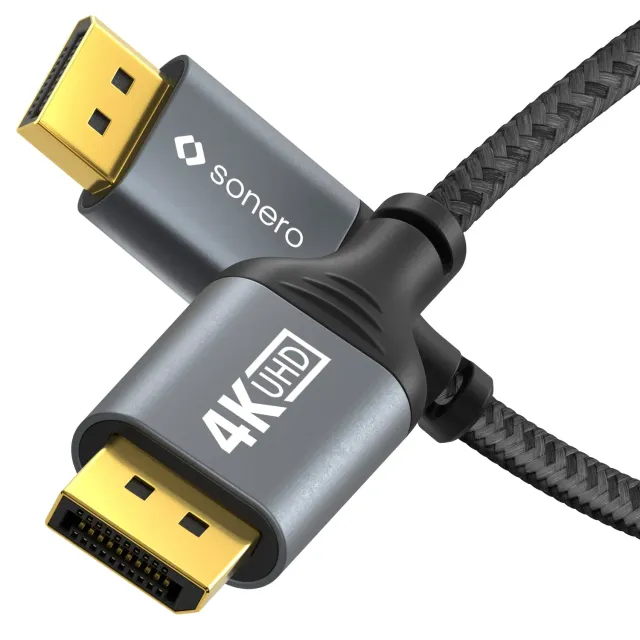 Sonero SPC-DP100-010 DisplayPort Kabel 1 m 4K60 Grau