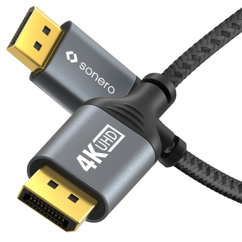 Sonero SPC-DP100-010 DisplayPort Kabel 1 m 4K60 Grau