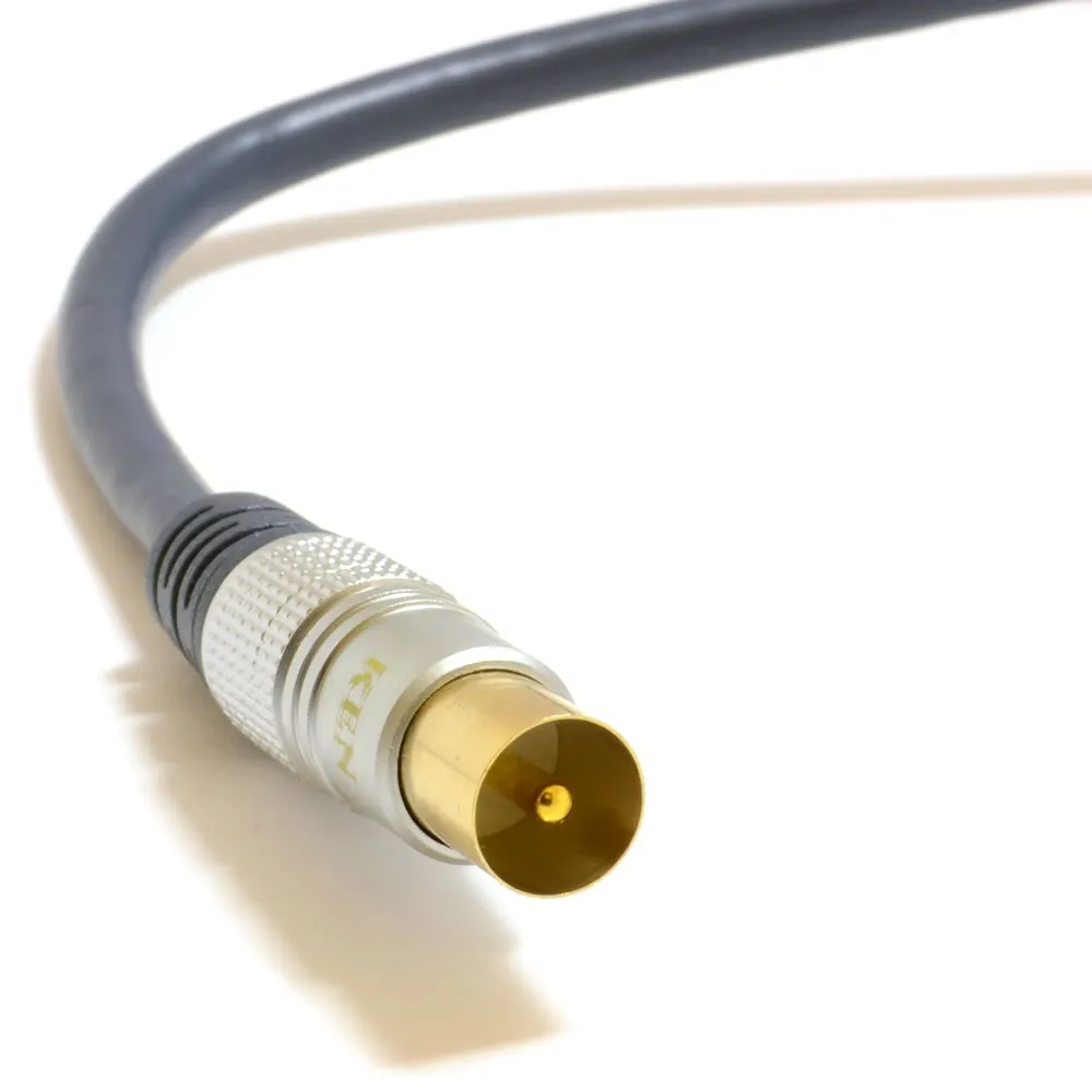 Kenable RG59 Antennenkabel Koax 5m dunkelblau vergoldet