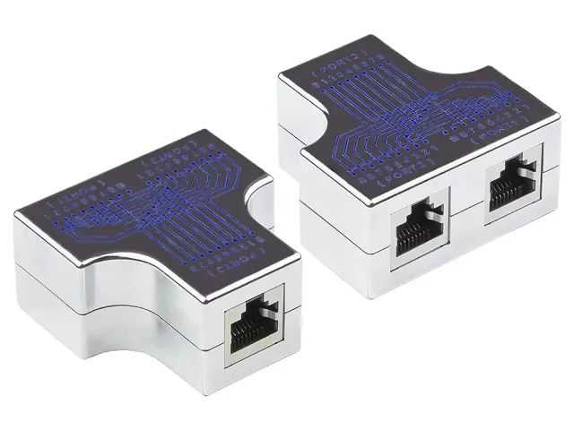 Good Connections T-Adapter RJ45 1 zu 2 Buchsen Verteiler 1:1