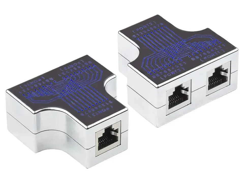 Good Connections T-Adapter RJ45 1 zu 2 Buchsen Verteiler 1:1
