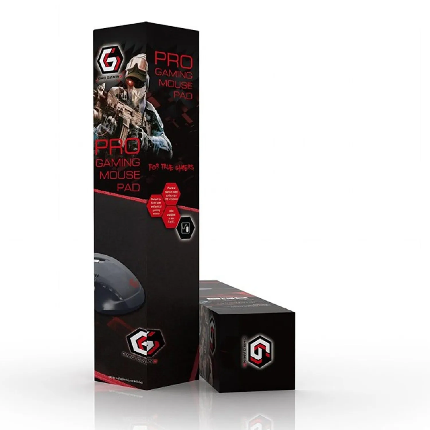 Kenable Profi Gaming Mauspad Medium 250x350 mm schwarz-rot