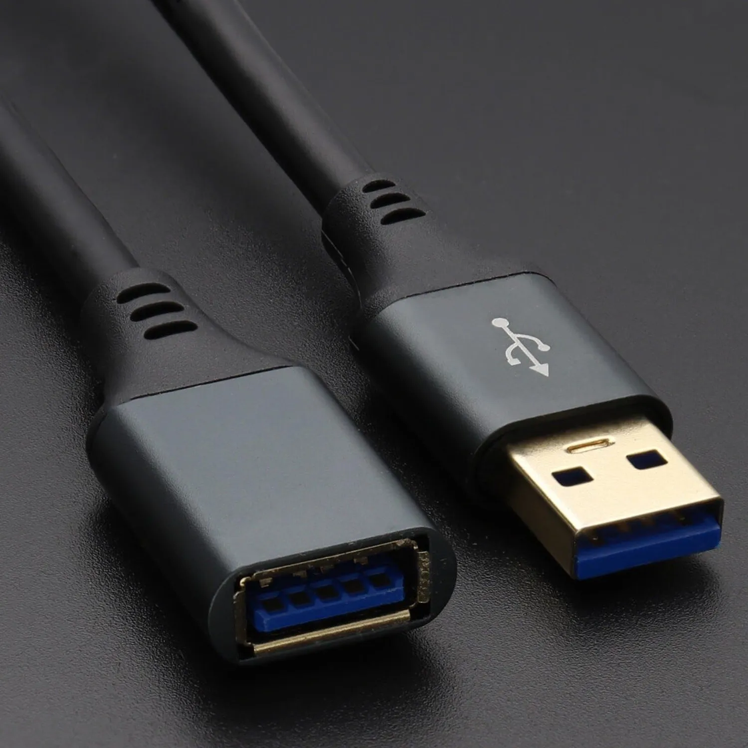Kenable USB 3.0 Verlängerungskabel A 0,5m Metall schwarz