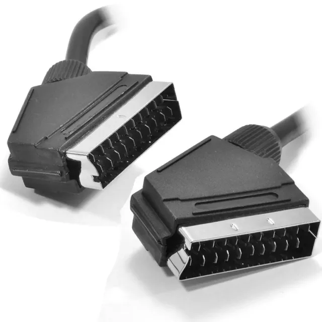 Kenable Scart Kabel 21-polig 5 m schwarz rund