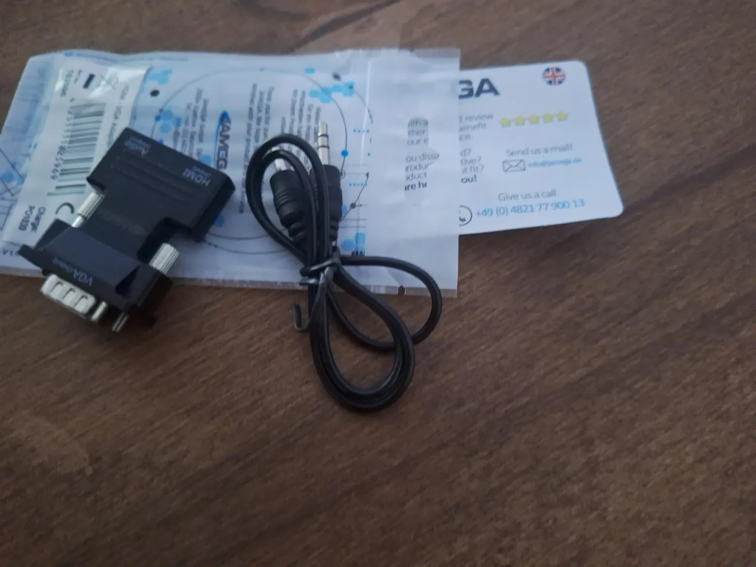 JAMEGA HDMI auf VGA Adapter 1080p Audio 1er Pack