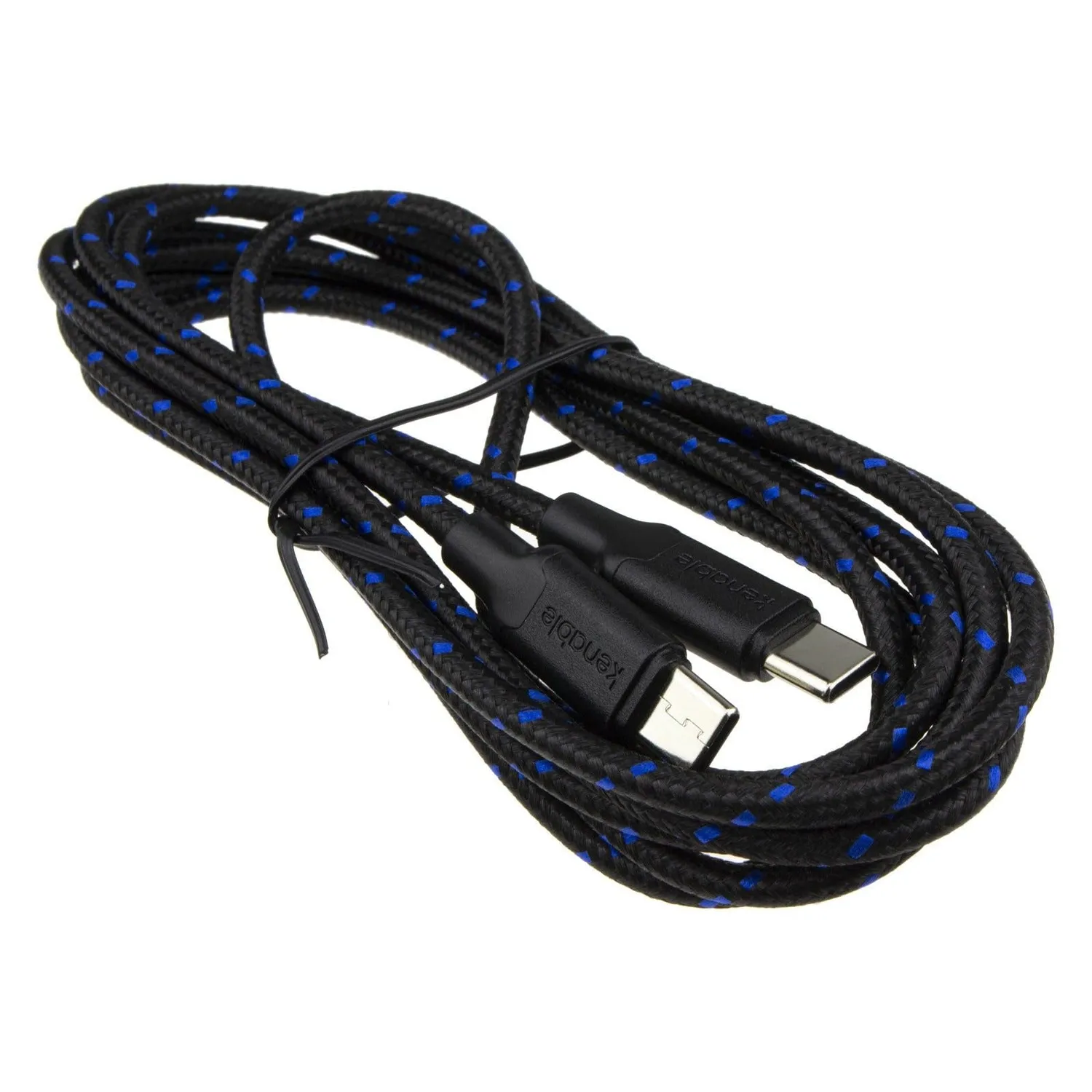 Kenable USB-C auf USB-C Kabel 2m Schwarz Nylon PD