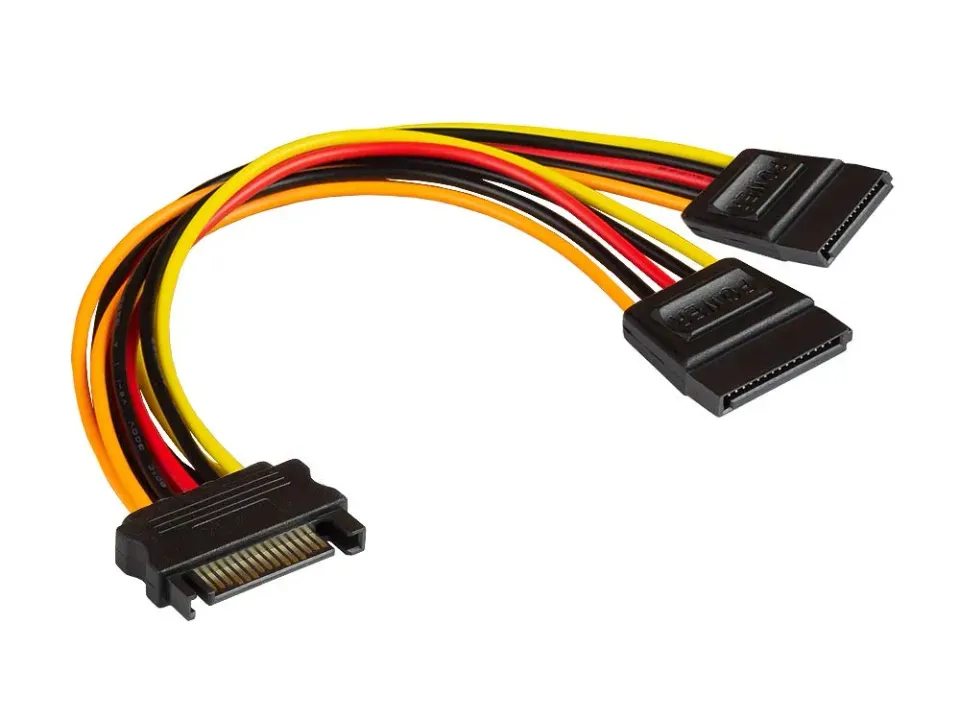 Good Connections SATA Y-Stromkabel Stecker-2x Buchse 20 cm