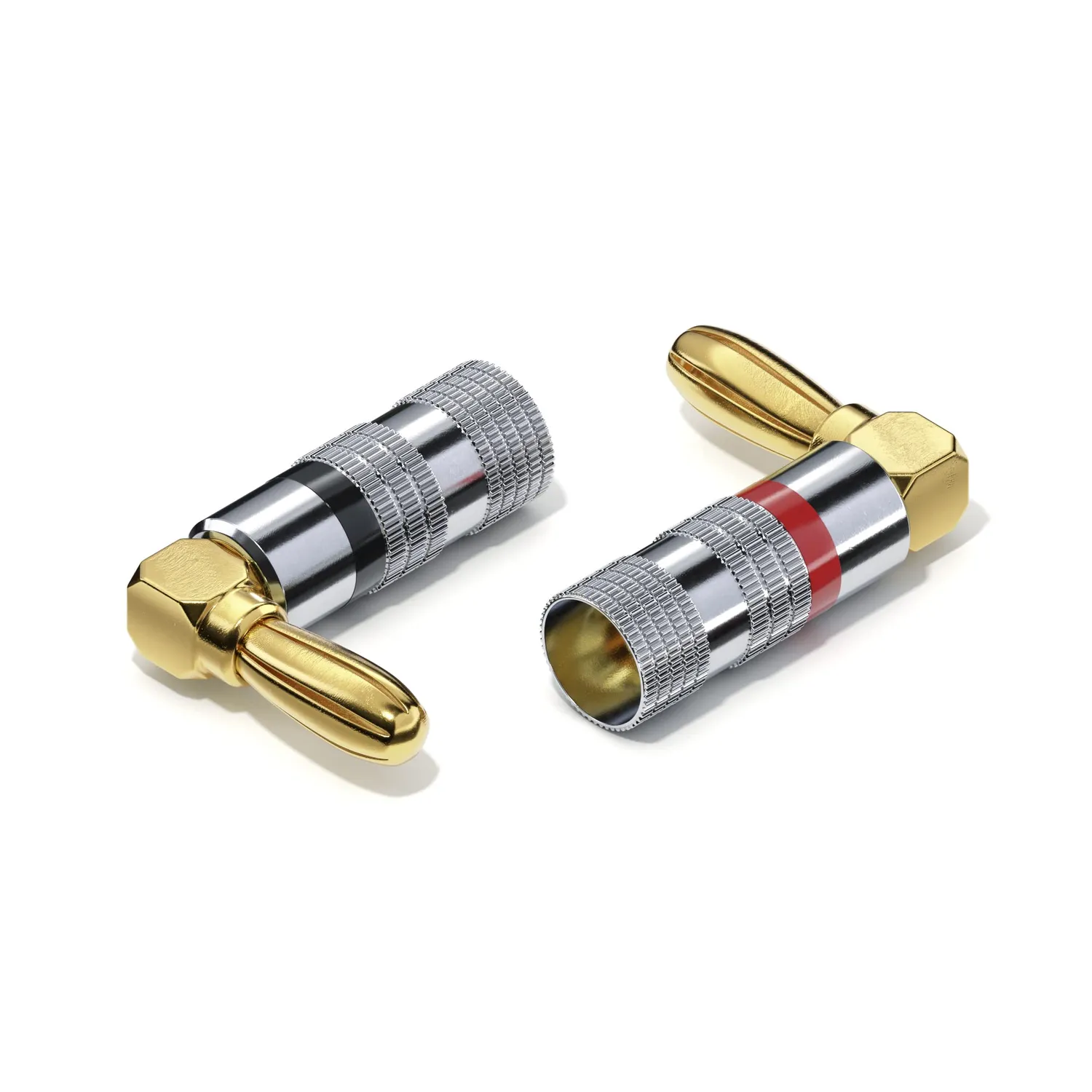 Sonero Bananenstecker 90° 8er-Set vergoldet 6mm²