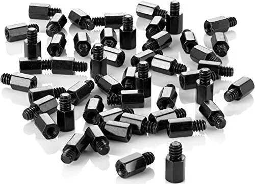 Poppstar 6-32 x 6,5+4 Abstandshalter 50 Stück M3 schwarz