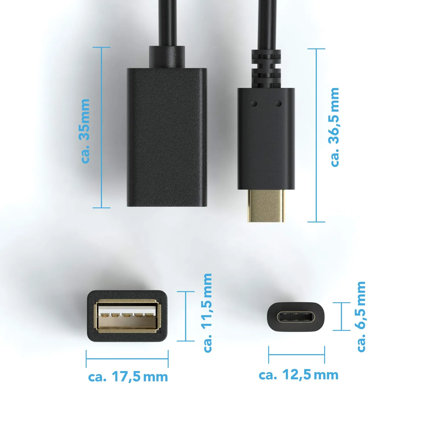 Jamega USB auf USB-C OTG Adapter Kabel