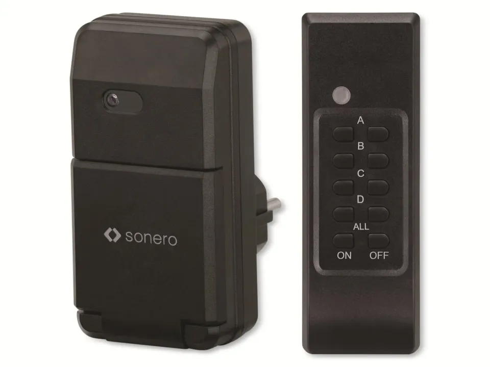 Sonero Funksteckdosen Set Outdoor schwarz 30 m 1100 W