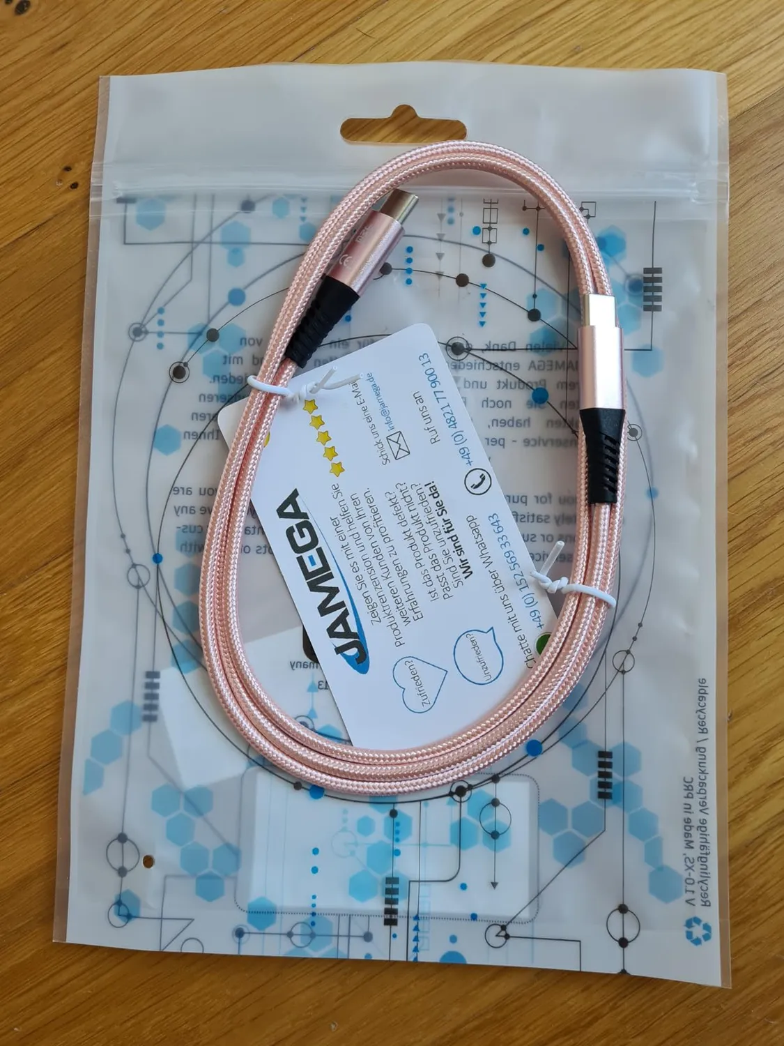 Jamega USB-C Kabel 0,5m Grün Fast Charge