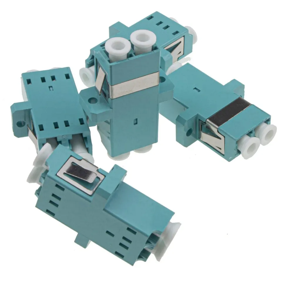 Kenable OM4 LC-LC LWL-Kuppler Duplex 5 Stück Aqua