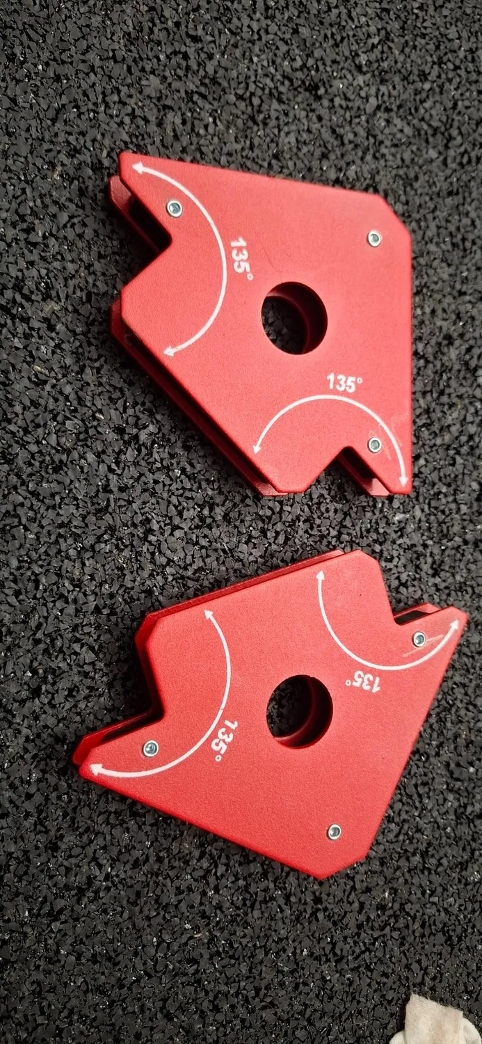 Poppstar Schweißmagnet Set 2x 11,3 kg rot 45/90/135°