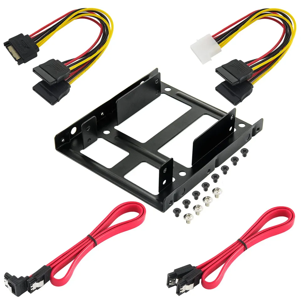 Poppstar Einbaurahmen 2,5 auf 3,5 Zoll Set 2 für 2 SSD
