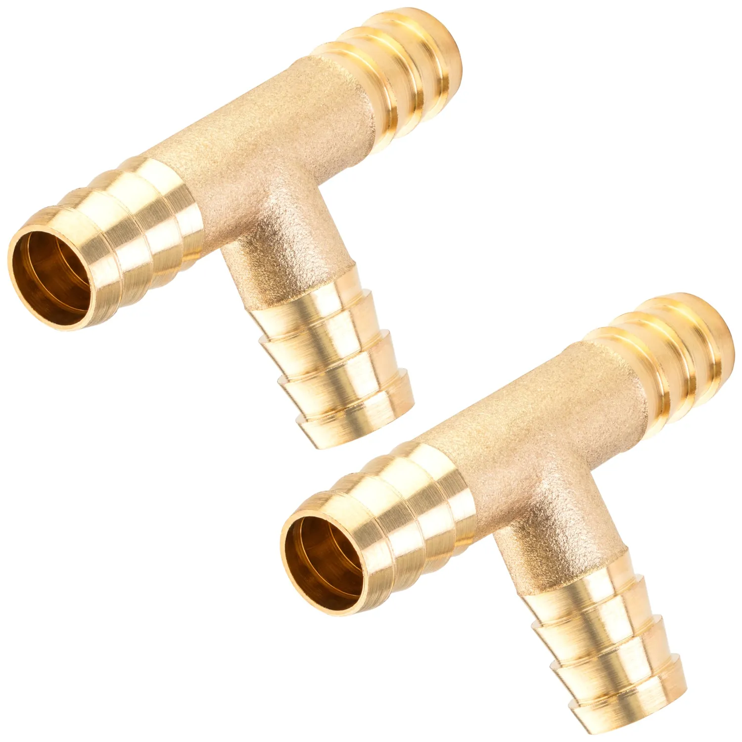 Poppstar T-Stück Schlauchverbinder 12mm 2er Messing