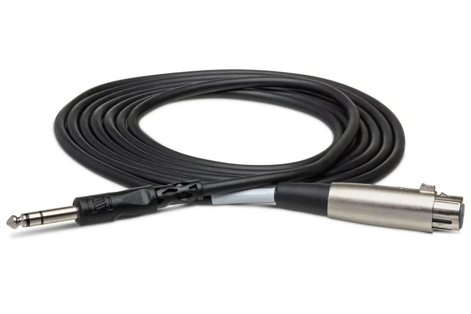 Hosa STX-100F Klinke-XLR-Kabel 0,3m symmetrisch