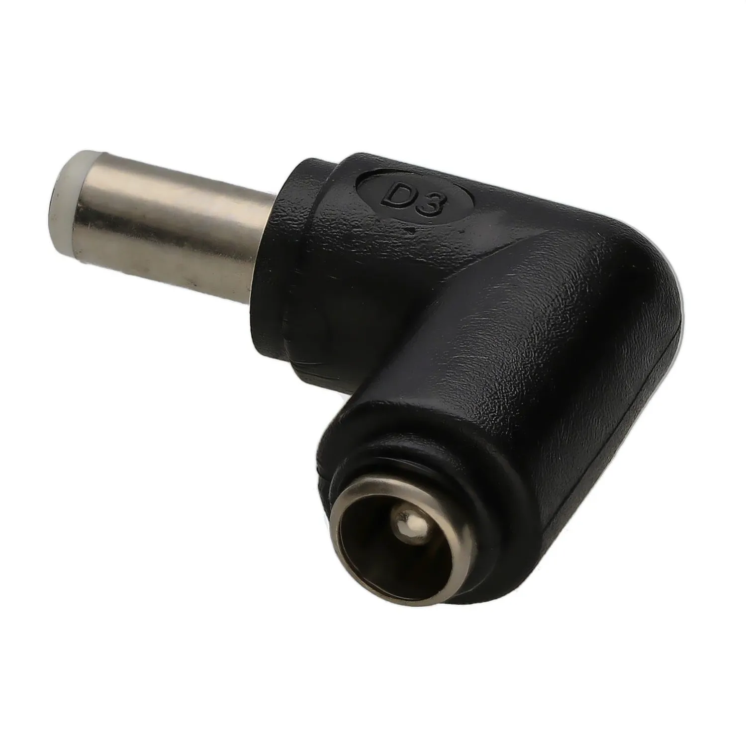 Kenable DC Strom Winkeladapter 5,5x2,5mm 90 Grad schwarz