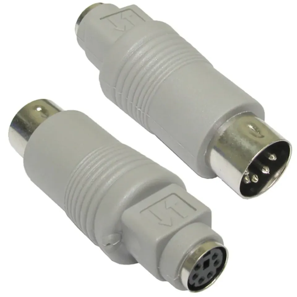 Kenable PS/2 Tastatur Adapter 6-polig auf AT 5-polig beige