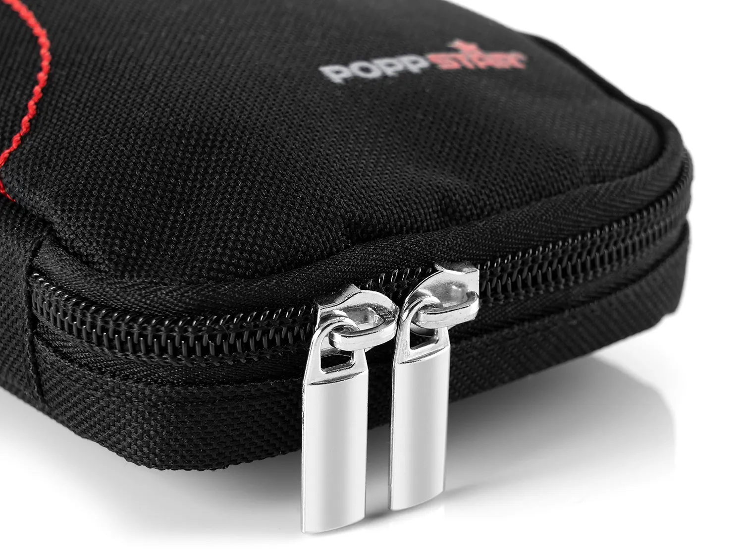 Poppstar Festplattentasche 2,5 Zoll Case Schwarz-Rot