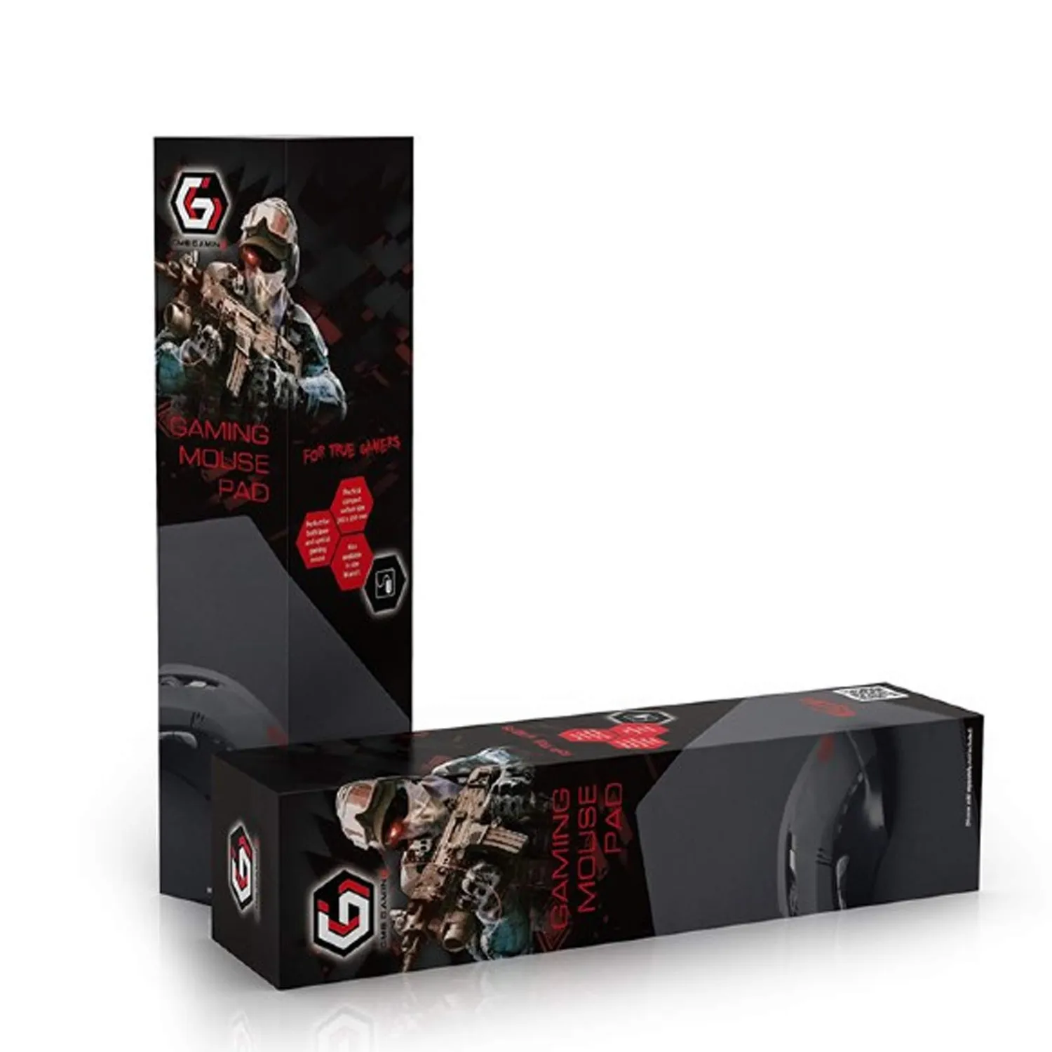 Kenable Mauspad Gaming 250x350 mm schwarz 3 mm Medium