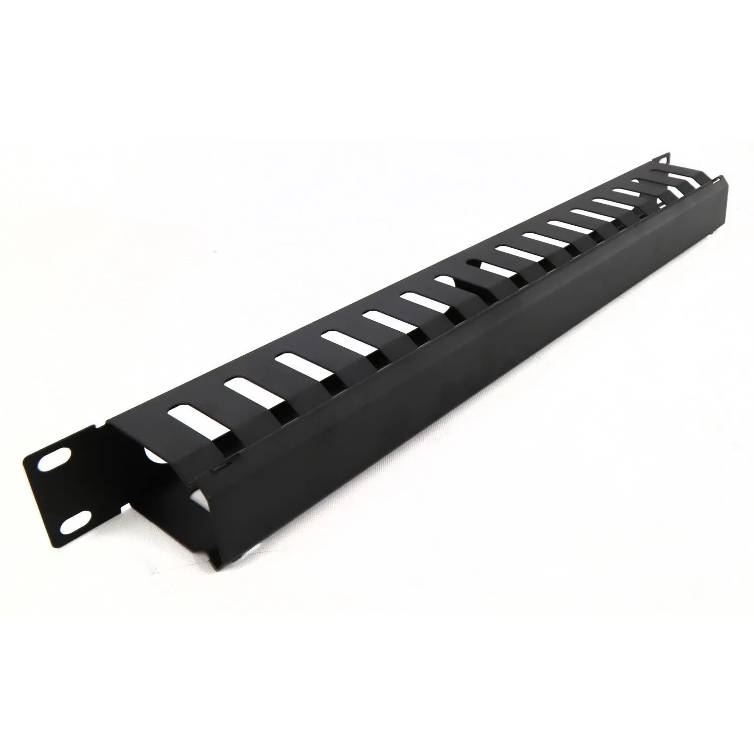 Kenable Kabelmanagement-Panel 1U 19 Zoll schwarz Stahl