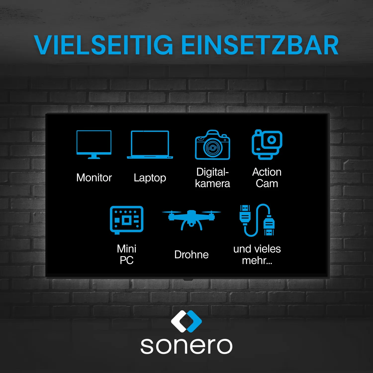 Sonero Mini HDMI auf HDMI Kabel 0,50 m 4K 60Hz