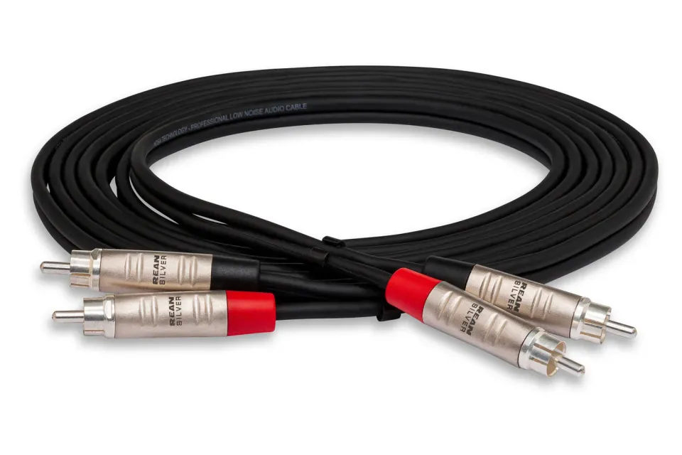 Hosa HRR-010X2 Cinch-Kabel Stereo 3 m vergoldet