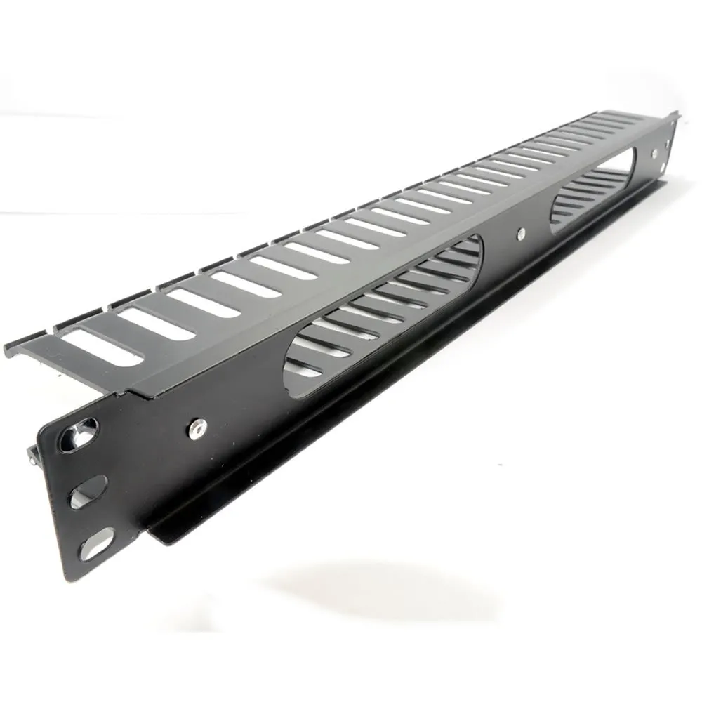 Kenable 19 Zoll Kabelmanagement Panel 1U Stahl schwarz